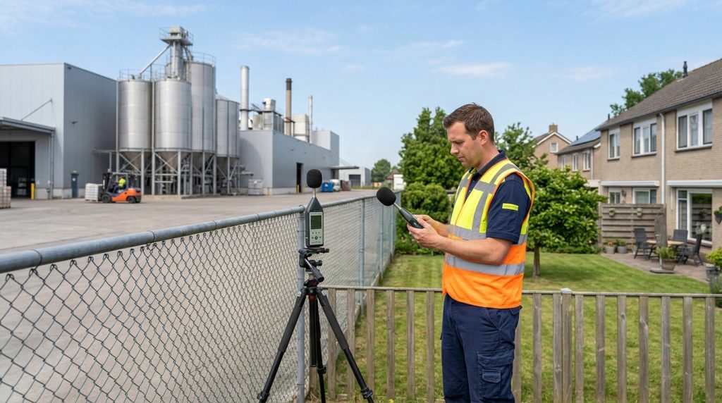 Como Monitorar o Ruído Industrial na Divisa com a Vizinhança